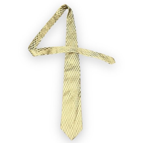 BCBG // Attitude 100% Silk Men’s Neck Tie Golden Cream